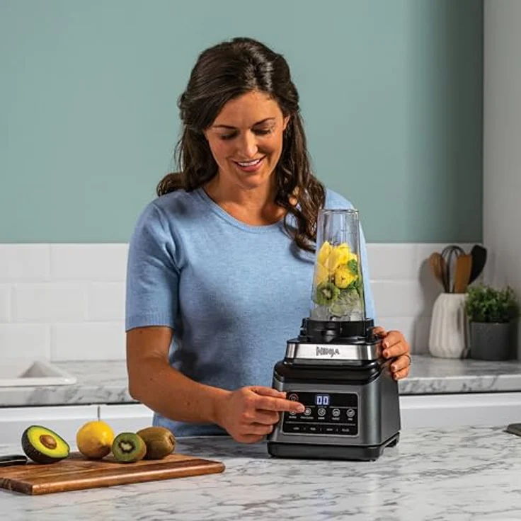 Ninja BN800EU 3-in-1 Foodprozessor, 1200 Watt, 8 Leistugnsstufen, Überhitzungsschutz, 1,8 Liter, Kunststoff, schwarz-silber – Bild 6
