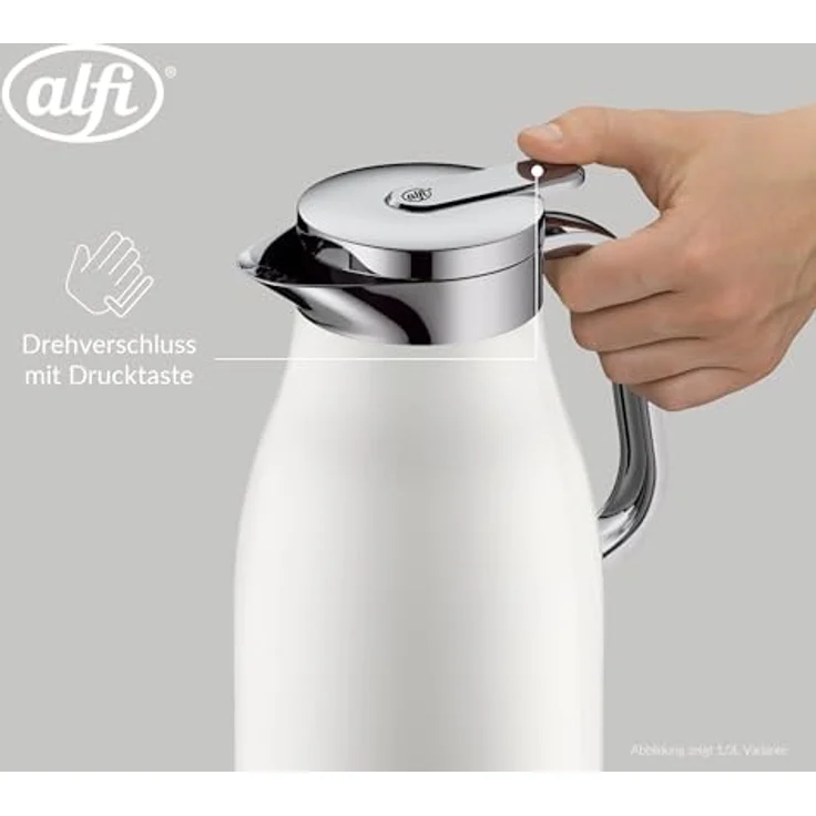 alfi SKYLINE Isolierkanne coconut white 0,65l  – Bild 5