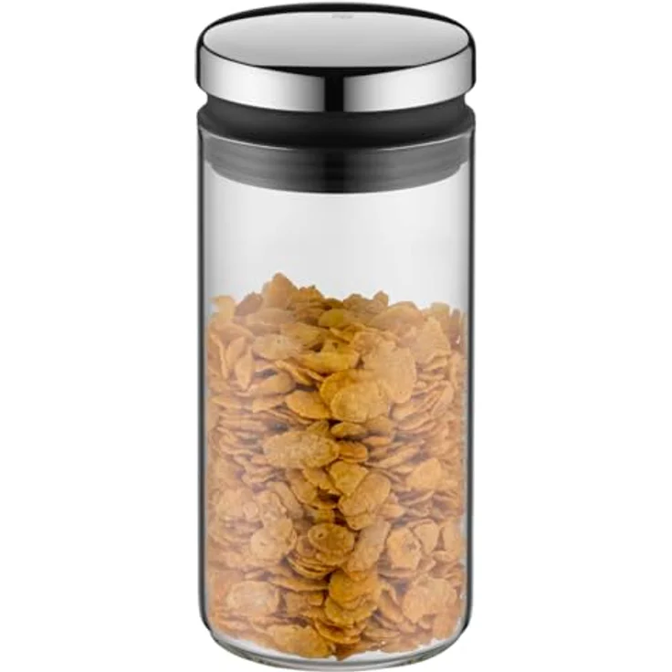 WMF Depot Vorratsdose Glas 1,0l, Höhe 21,5 cm, Vorratsglas mit Deckel, Kaffeebohnen Behälter, Müslidose, Frischhaltedose mit große Einfüllöffnung – Bild 5