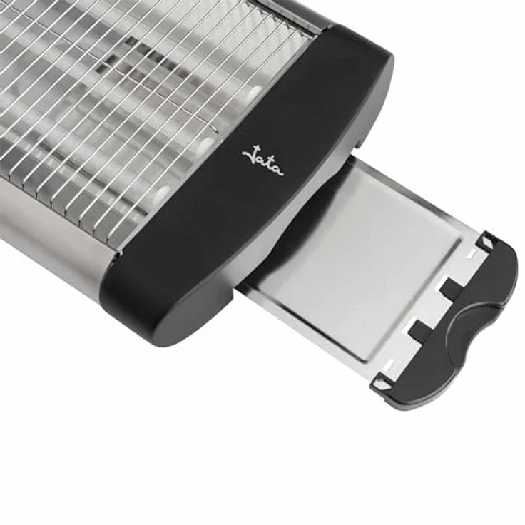 JATA JETT1588 Toaster, Edelstahlgehäuse, 5-Minuten-Timer, 600 W, Schwarz – Bild 5