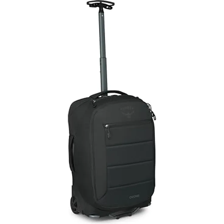 Osprey Ozone Handgepäck, 40 l, Trolley mit 2 Rädern, Schwarz, leichtes Design und durchsichtige Innentaschen
