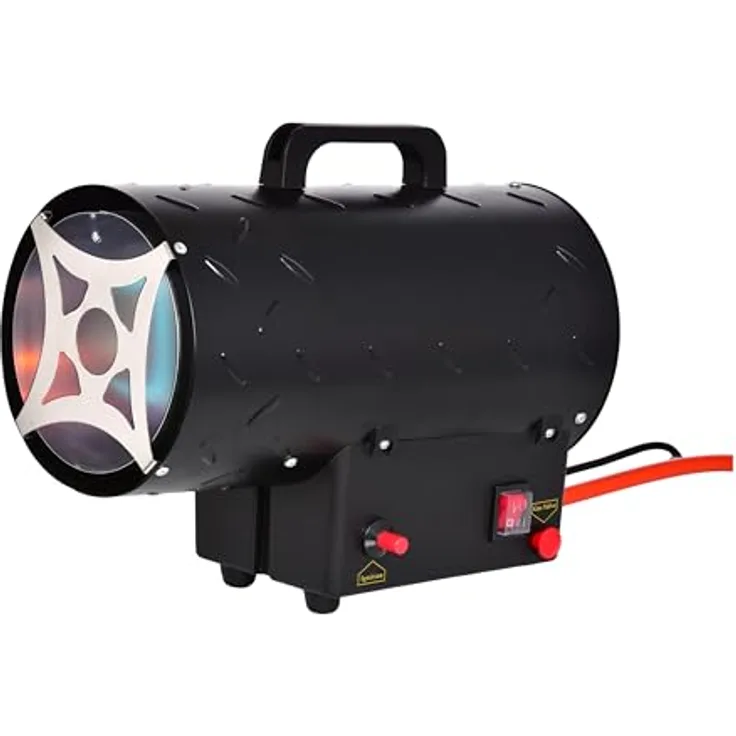 FIREFIX Gas-Heizgebläse BaseLine GHG10, 10 kW Heizleistung, kompakt und schwarz, auch als Ventilator nutzbar