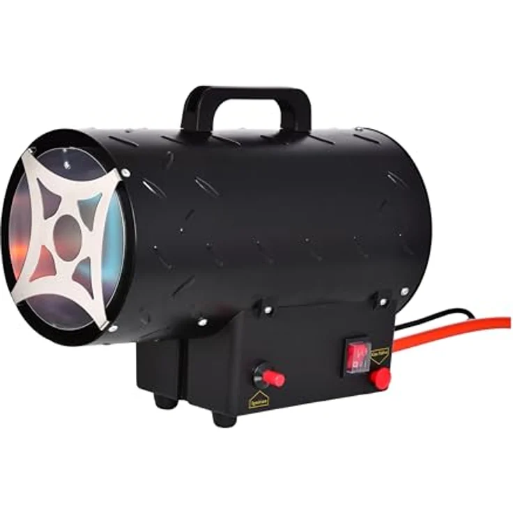 FIREFIX Gas-Heizgebläse BaseLine GHG10, 10 kW Heizleistung, kompakt und schwarz, auch als Ventilator nutzbar – Bild 1
