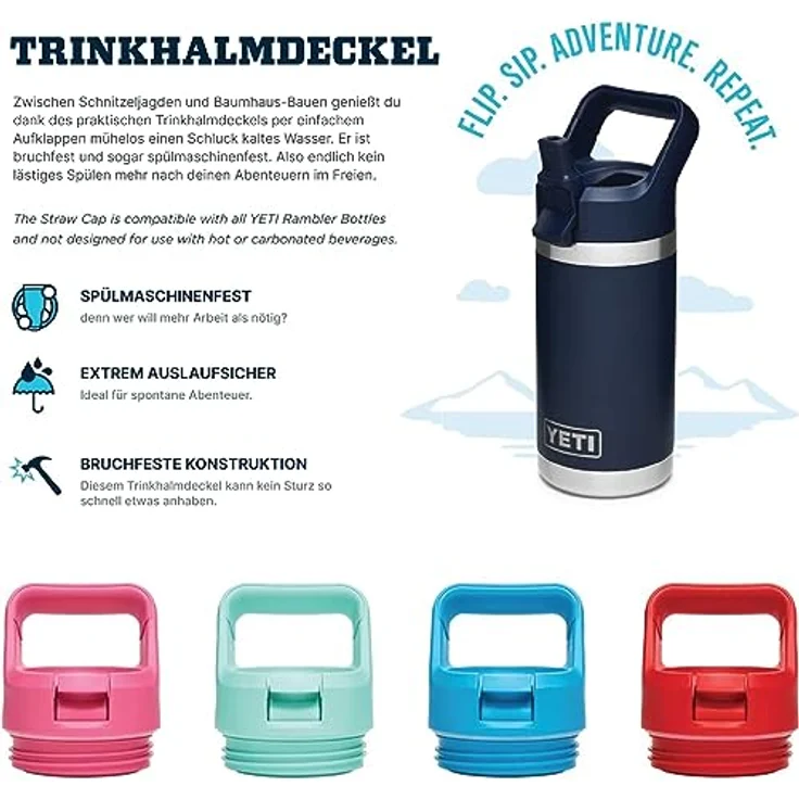 YETI Rambler Jr Kinderflasche, Navy, 12oz (354ml) – Bild 4