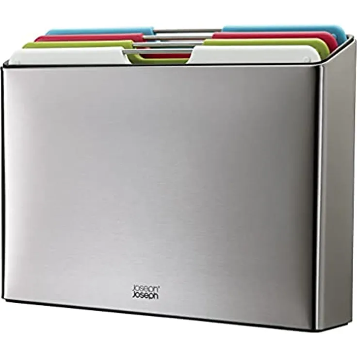 Joseph Joseph Folio Schneidebrett-Set, Stahl, 4-teilig, mehrfarbig, 60213, Edelstahl