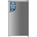 homeX FS1016-S, Gefrierschrank 60L mit 4-Sterne Gefrierfunktion, freistehend, silber, kompakt und leise