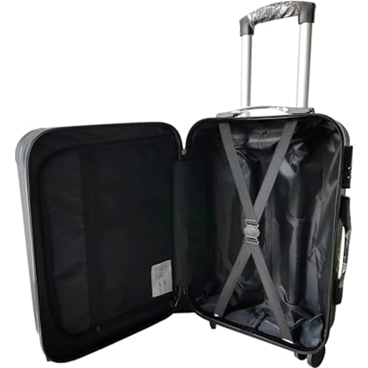 NTK-Collection Frenzi Hartschalenkoffer 2er-Set, Schwarz, mit 80 l und integrierten Zahlenschloss, platzsparend stapelbar – Bild 5