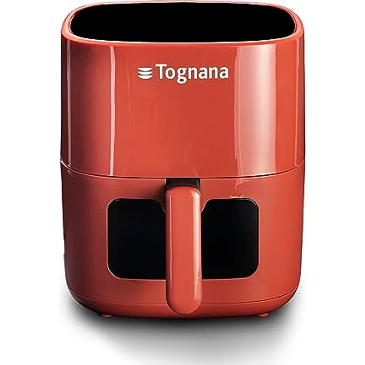 Tognana Porcellane Heißluftfritteuse D2DFA02IRRO, 5,5 l Apfelrot, mit Touch-Display und 8 voreingestellten Programmen