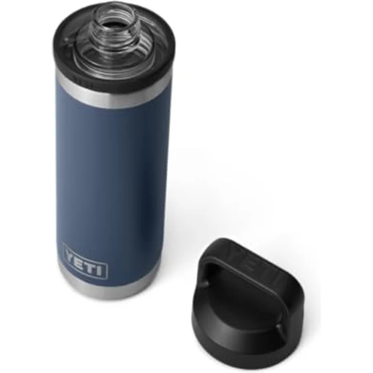 YETI Rambler Flasche mit Chug-Verschluss, Edelstahl 18/8, navy, 532 ml, doppelwandige Vakuumisolierung, 100% leakproof, spülmaschinenfest – Bild 2