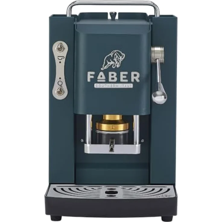 Faber Coffee Machines Pro Deluxe 3.0 Chrom, Kaffeepadmaschine für 44mm ESE-Pads, hygienischer Wassertank aus Glas, magnetisch abnehmbare Brühgruppe, Chrom-Details mit 3D-Logo – Bild 2