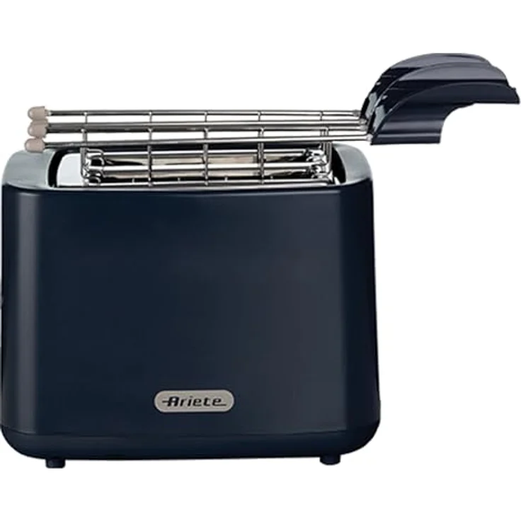 Ariete Toaster 750W 7 Liv Zangen Edelstahl - Schwarz, Dunkelblau - 7 fein abgestimmte Röststufen und breite Röstschlitze – Bild 1
