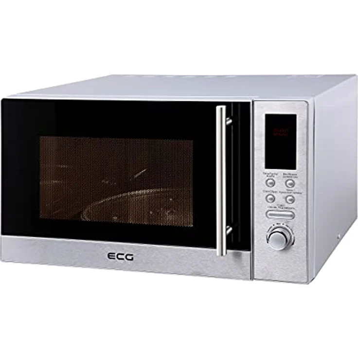 ECG MTD 231 S Mikrowelle, Standgerät, 800 Watt, 23 Liter Garraum, digitale Steuerung, Edelstahl, silber – Bild 6