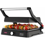 Taurus - Kontaktgrill Essential 2600W | 2-in-1 Grill & Plancha | Platten 29x23 cm | PFOA-frei | Fettauffangschale | Einstellbarer Thermostat | Cool-Touch & Plattenverriegelung