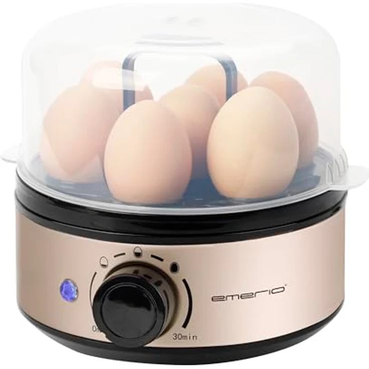 Emerio Eierkocher EB-130299.3, satinfarben in Gold, für 7 Eier mit Smart Timer und automatischer Abschaltung – Bild 1