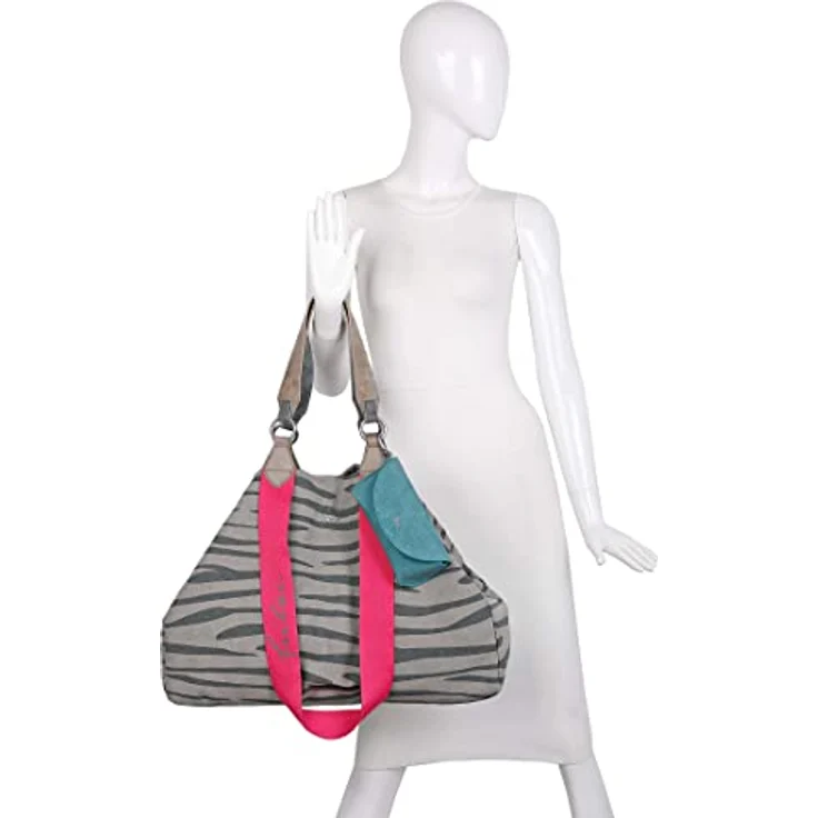 Fritzi aus Preußen Izzy Canvas Shopper Tasche, 45 cm, grau, 100% Baumwolle – Bild 5