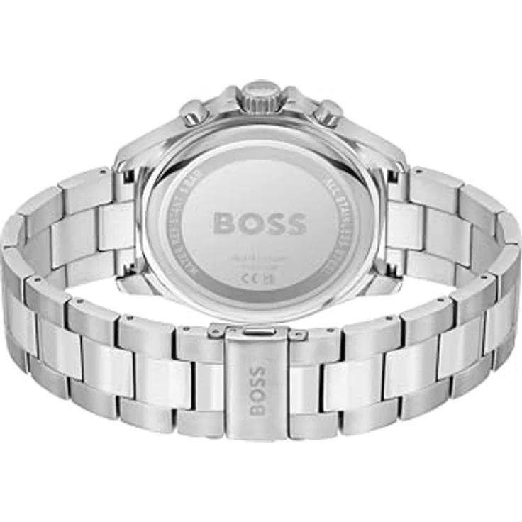 BOSS Chronograph Quarz Uhr für Herren Kollektion TROPER mit Silbernes Edelstahlarmband - 1514108 – Bild 3