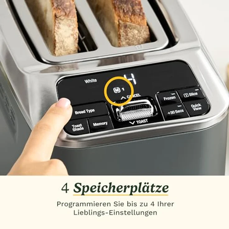 Cuisinart Smart Elite 2-Slice Toaster, Edelstahl Denim Finish, mit extra-langen Schlitz, 7 Bräunungsstufen, Bagel- und Defrost-Funktion, High-Lift QuickView™ und +30sec Toast Boost – Bild 5