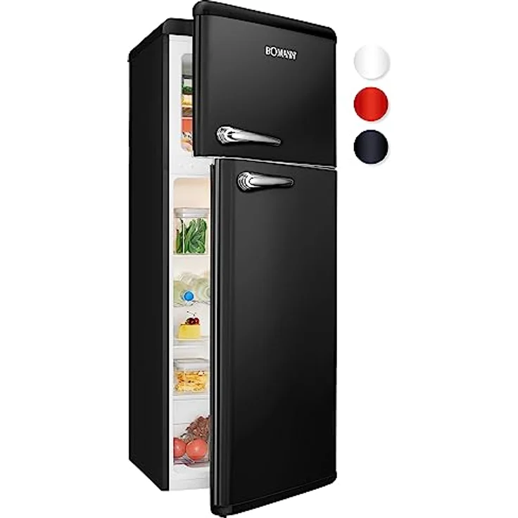 Bomann DTR 353 Kühl-Gefrierkombination, freistehend, schwarz, Breite 55 cm, Energieklasse E - Preisvergleich – Bild 2