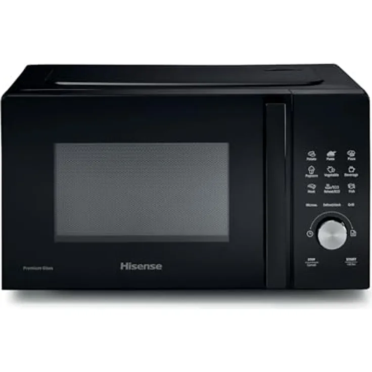 Hisense, H20MOBSD1HG MWO+Grill 20L Türöffnung links LED Display mit Tasten 9 Funktionen max. Leistung 700W Quarzgrill, Mikrowelle - 20 Liter Fassungsvermögen