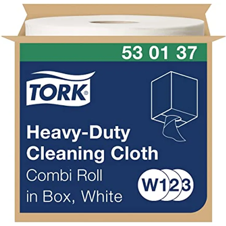 Tork Extra Starke Reinigungstücher Weiß W1/2/3, Wiederverwendbar, 1 × 280 Tücher, 530137