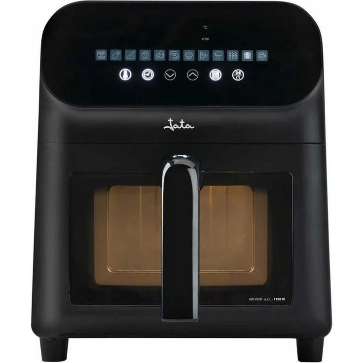 Jata Fritteuse Jata Airfryer Heißluftfritteuse ohne Öl JATA JEFR1230, 1700 W, Schwarz, 12 Programme, 6,2 L Kapazität