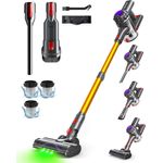 VACTechPro Akku-Hand- und Stielstaubsauger, 450 W, 35000 Pa, 6 in 1 mit waschbarem HEPA-Filter und zwei zusätzlichen Filtern