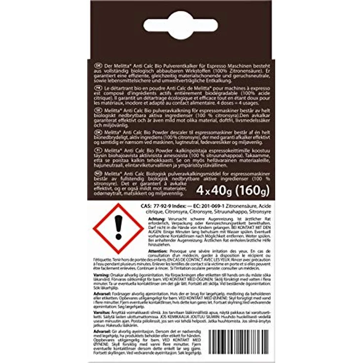 Melitta Bio Entkalk.Espesso 4x40g – Bild 2
