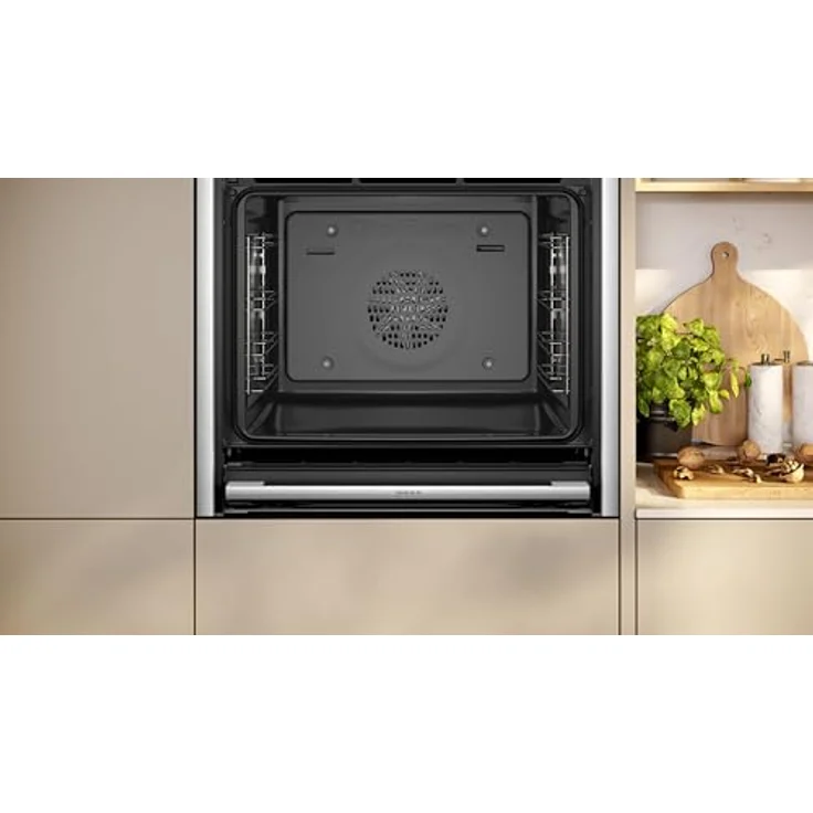 Neff B54CR31N0, N70, CircoTerm, Slide und Hide Einbaubackofen, 60x60cm, Edelstahl, 3.7 Zoll Full Touch TFT-Farb- und Grafikdisplay, Home Connect, Soft Opening – Bild 2