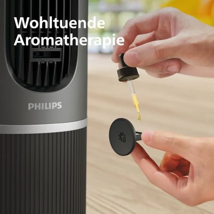 Philips 7000 Series CX7550/01, Smart Turmventilator mit Aromatherapie, Timer-Funktion, Fernbedienung, DC-Motor, Dunkelgrau/Metall (30 Watt) – Bild 9