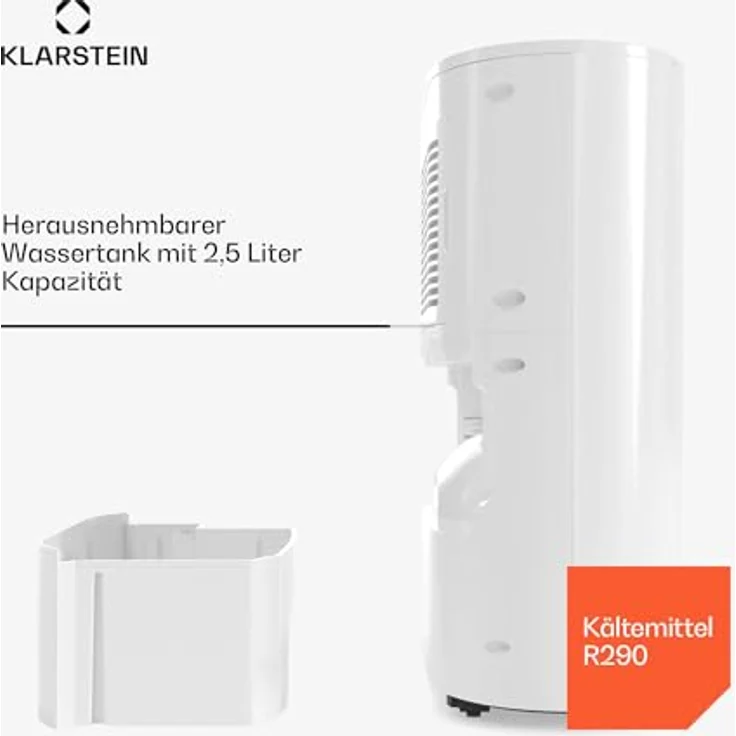 Klarstein DryFy ProConnect 16L Luftentfeuchter - 285W, WiFi, Aktivkohlefilter, 24h Timer, leise, weiß – Bild 5