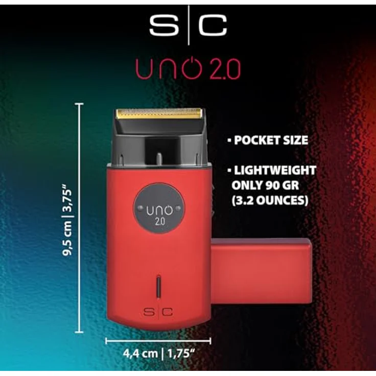Stylecraft Uno 2.0, Elektrorasierer für Bart und Haare, kabellos, 130 Minuten Laufzeit, ergonomisch, USB Typ C, 9.000 U/min, 90 g, inkl. Reisebeutel – Bild 3