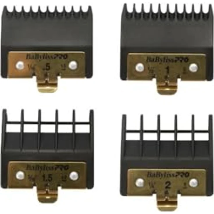 BaByliss PRO 4Artists Premium Skeleton Guards Black, Rasierklingen Set für Herren mit Scherfolien in 1,5mm, 3mm, 4,8mm, 6mm – Bild 1