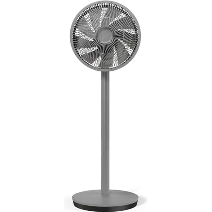 Duux Whisper Essence Standventilator sehr Leise - 120° Oszilation - 7 Geschwindigkeitsstufen - 8-std-Timer - Grau