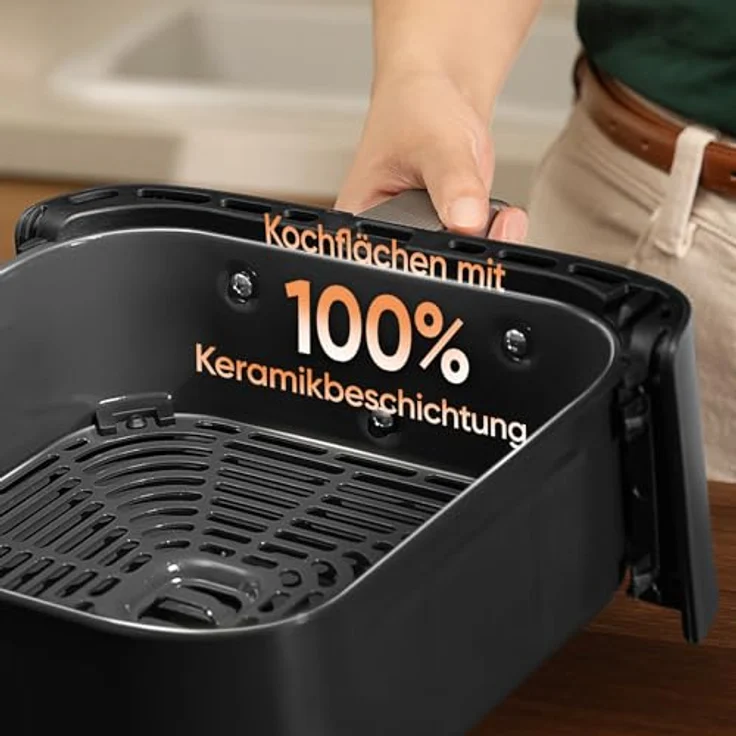 COSORI Turbo Tower Pro 10,8 L Dual-Kammer Heißluftfritteuse, Dual Blaze, keramikbeschichtet, DC-Motor 7 Programme, platzsparend – Bild 4