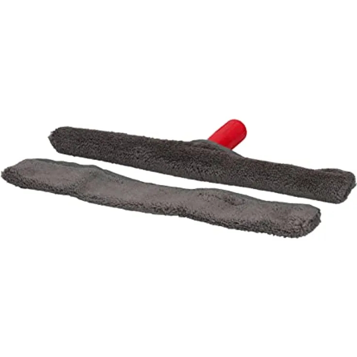 Dirt Devil Fensterwischer-Set - Teleskopstiel 57-129 CM - 2x Mikrofasertuch - Grau/Rot