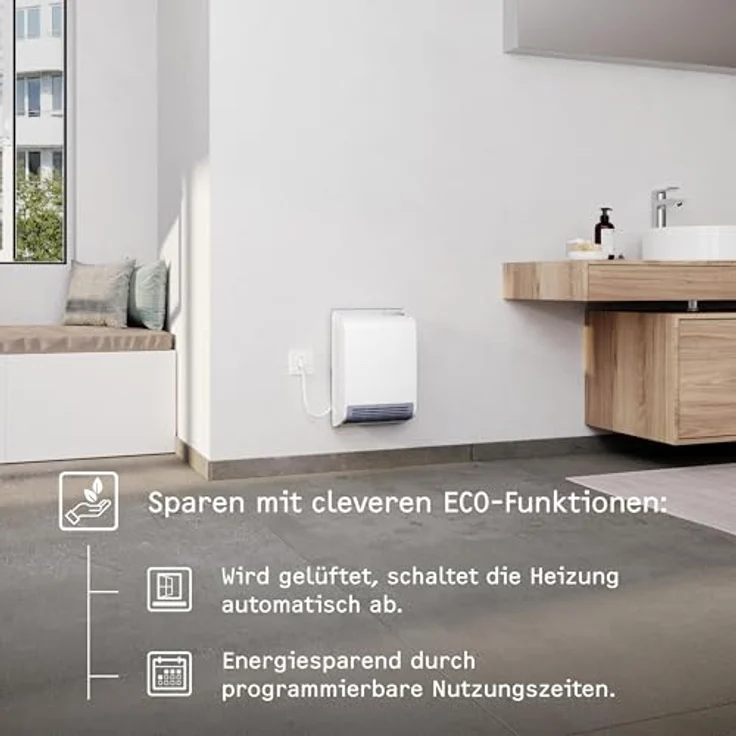 STIEBEL ELTRON elektronisch geregelter Schnellheizer CK 20 Trend, 2 kW, LC-Display, Wochentimer, Offene-Fenster-Erkennung, 236653, Heizlüfter – Bild 3