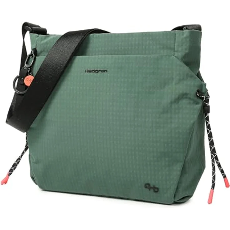 Hedgren Makoto Crossover Square Bag, Umhängetasche aus recyceltem Material, Duck Green, 25x25x8 cm, mit verstellbarem Schulterriemen und mehreren Fächern – Bild 2