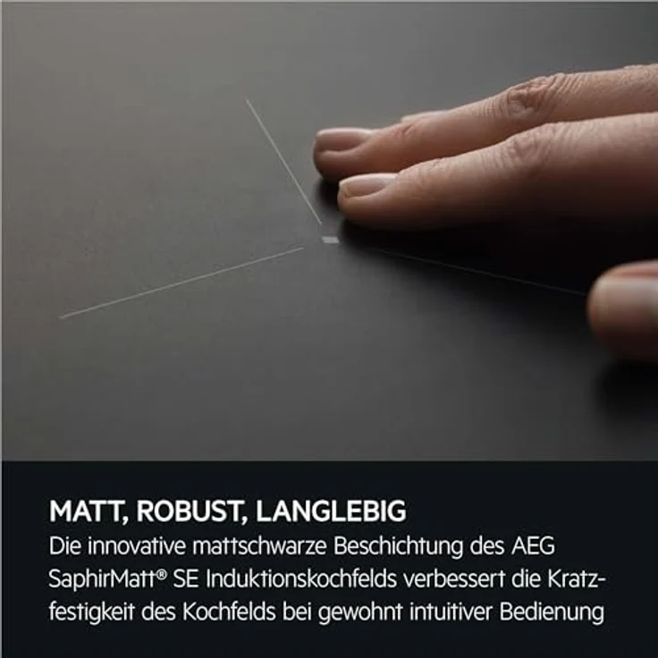 AEG Induktionskochfeld Autark SO64IA0AIT, 60 cm, 4 Flex-Kochzonen, kratzresistente SaphirMattSE-Oberfläche, Touch Bedienung, PowerBoost, rahmenlos, Timer – Bild 5