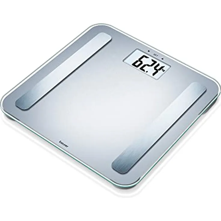 Beurer BF 183 Diagnosewaage, präzise Körperanalyse für bis zu 10 Personen, Messung von Gewicht, Körperfett, BMI, Muskelanteil und metabolischem Alter, großes XL-Display, Tragkraft bis 180 kg