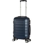 Cahoon - Hartschalen-Koffer Trolley Handgepäck Reisekoffer Kofferset 4 Rollen M-L-XL-Set 201 (dunkel-blau, Handgepäck)