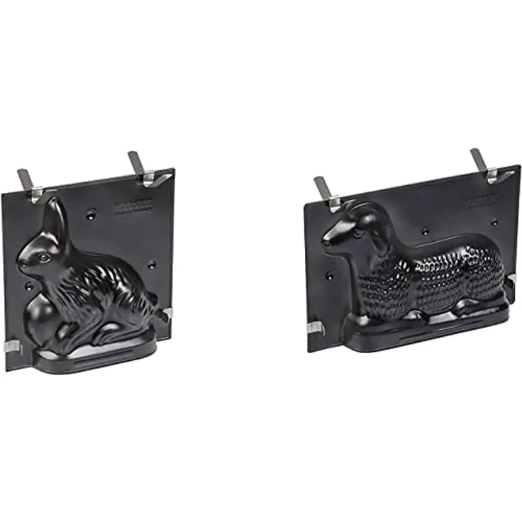 ORIGINAL KAISER 2-tlg. Osterbackformen Set Osterlamm und Hase - Backformen für Ostern 700 und 500 ml - 3D Kuchenform Lamm/Hase, antihaftbeschichtet, hitzebeständig bis 230°C