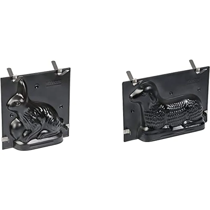 ORIGINAL KAISER 2-tlg. Osterbackformen Set Osterlamm und Hase - Backformen für Ostern 700 und 500 ml - 3D Kuchenform Lamm/Hase, antihaftbeschichtet, hitzebeständig bis 230°C – Bild 1