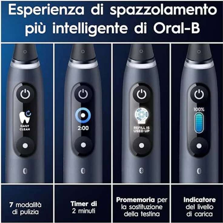 Oral-B iO Series 9 Special Edition, elektrische Zahnbürste, Bluetooth, 7 Putzmodi, 1 Reiseetui, 1 Tasche, Schwarz – Bild 5