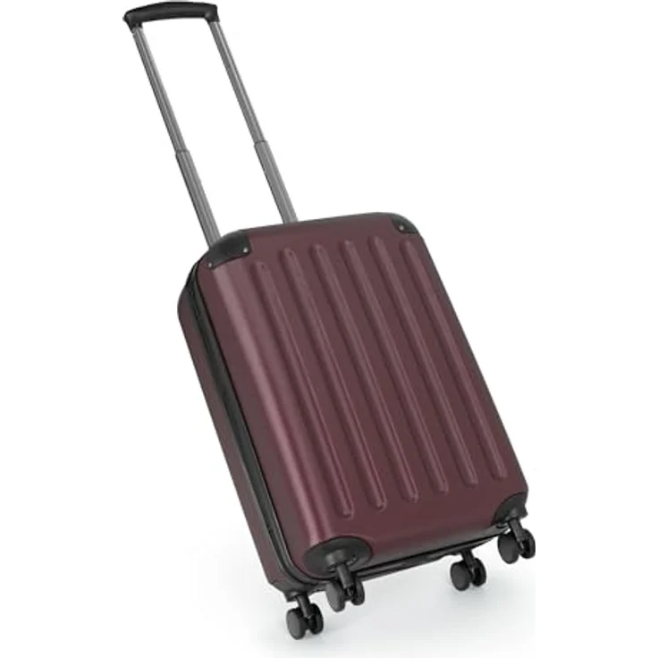 Hauptstadtkoffer Spree, Leichtes Handgepäck 55x35x20 cm, Hartschalen-Koffer mit 4 Doppel-Rollen, 2,3 kg, 33L, burgund – Bild 2