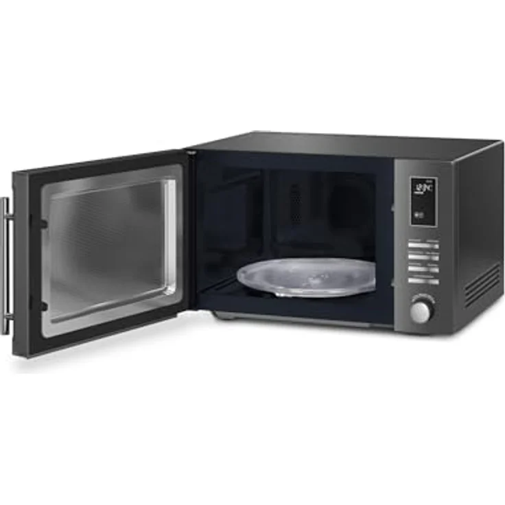 Smeg MOE25B Dark Inox, Solo-Mikrowelle mit 25 Litern, 900 W, LCD-Display, Grillfunktion und Abtaufunktion – Bild 2