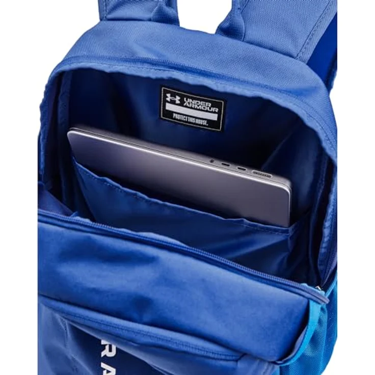 Under Armour UA Hustle Lite Rucksack, leicht und strapazierfähig, zahlreiche Fächer für optimale Organisation, schwarz – Bild 4