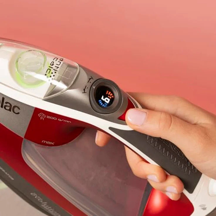 Solac CVG9611 Dampfbügeleisen, 3000 W, 200 g/min Dampfstoss, Schwarz-Rot-Weiss, mit Antihaft-Bügelsohle und Kalkschutzsystem – Bild 8