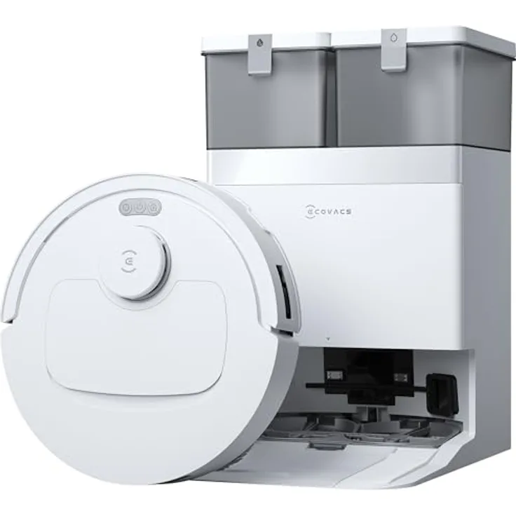 ECOVACS DEEBOT T30e Omni Saugroboter mit Wischfunktion, 25.000 Pa Saugkraft, All-in-One-Station, OZMO Turbo 2.0, TrueMapping 2.0 und ZeroTangle 3.0