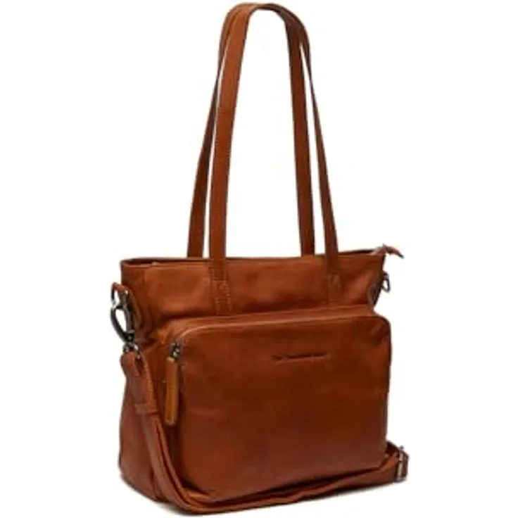 The Chesterfield Brand Shopper Alicante, gewachstes Rindleder, hellbraun, 35 x 14 x 26 cm