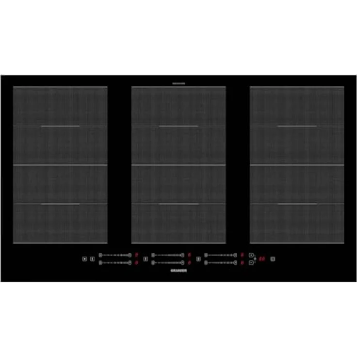 Oranier FLI690, Induktionskochfeld 90 cm autark mit 6 Kochzonen, Brückenschaltung, Multi-Slider Bedienung, 9 Leistungsstufen, Booster und Timer – Bild 1
